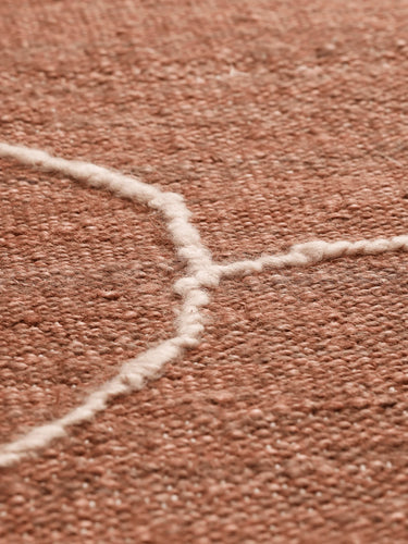 Ferm Living - Gesso Jute Rug - Terracotta / Off White