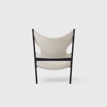 Audo Copenhagen - Knitting Lounge Chair - Black Oak with White Boucle shown as back view
