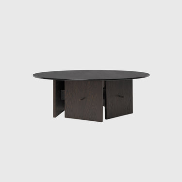 Ferm Living - Aukko Coffee Table - Tinted Glass / Dark Stained Oak