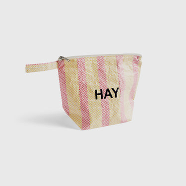 Hay - Candy Stripe Wash Bag Medium - Red and Yellow