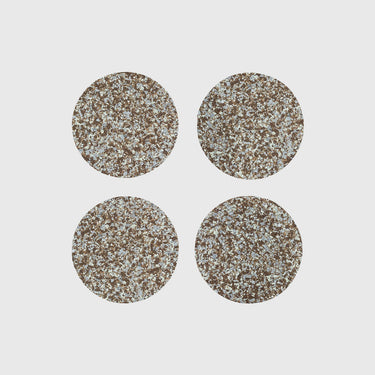 Yod & Co - Round Speckled Cork Coasters (Set of 4) - Warm Grey
