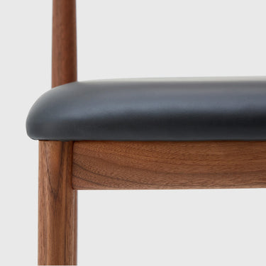 The Conran Shop - Delta Dining Chair - Walnut & Black Leather