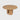 A round dining table made of oiled solid Douglas fir with a flat-packed construction and a brass hooks base, veneer with MDF core.
