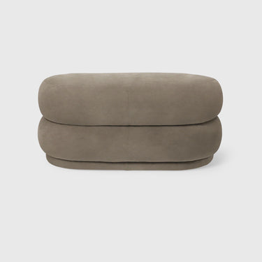 Ferm Living - Pouf Oval - Rich Velvet Beige