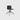 Black chair with a minimalist design on a white background