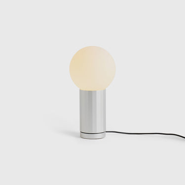 Hay Turn On Lamp in aluminium on white background