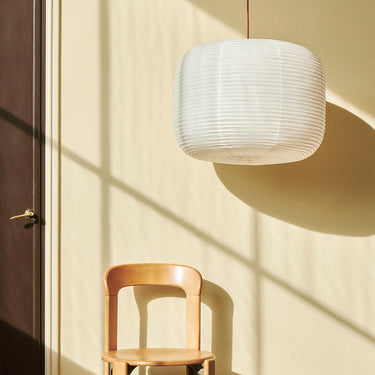 Hay - Paper Shade Ø80 - Donut with Rey Chair in Natural