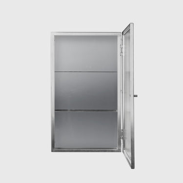 Ferm Living - Haze Wall Cabinet with Reeded Glass - Stainless Steel