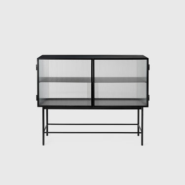 Ferm Living - Haze Sideboard with Reeded Glass - Black