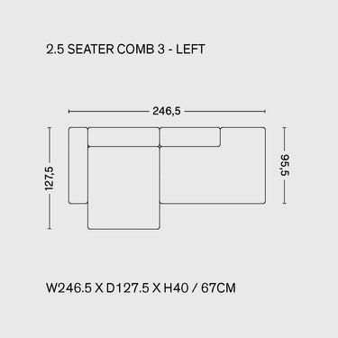 Hay - Mags Sofa - Combination 3 - 2.5 Seater