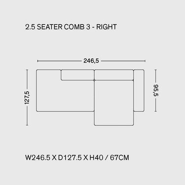Hay - Mags Sofa - Combination 3 - 2.5 Seater