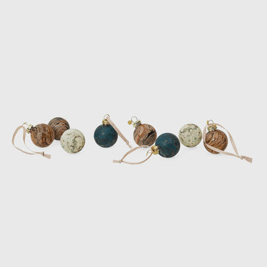 Ferm Living - Marble Baubles Small (set of 8) - Mixed