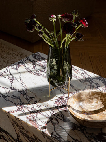 Audo Copenhagen - Plinth Marble Table Low - Rose Marble Calacatta Viola