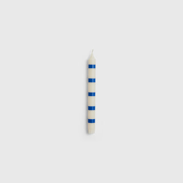 Hay - Pattern Candle - Light Grey & Blue Stripe