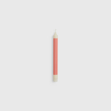 Hay - Pattern Candle - Off White & Red
