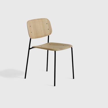 Hay - Soft Edge 40 Chair - Oak Veneer / Black Steel