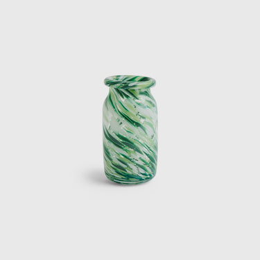 Hay - Splash Vase - S - Roll Neck - Green Swirl