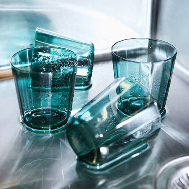 The Conran Shop - Fade Glass Tumbler (set of 4) - Petrol