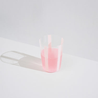 The Conran Shop - Nova Stripe Glasses 500ml ( Set of 4) - Pink