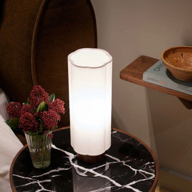 The Conran Shop - Cloud Table Lamp - Walnut shown on side table