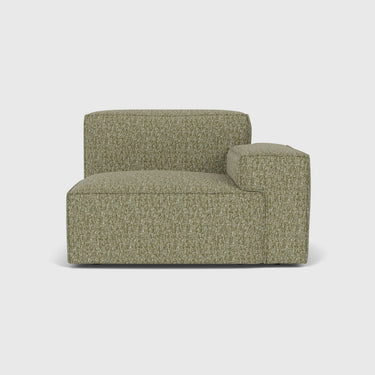 The Conran Shop - Livello Armrest Sofa Module in speckled green fabric