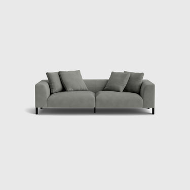 The Conran Shop - Sloan Sofa 4 Seater in smooth mid grey fabric