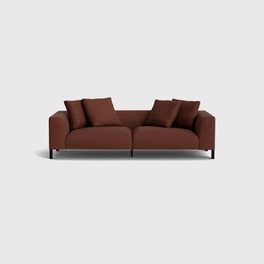 The Conran Shop - Sloan Sofa 4 Seater in red / brown fabric