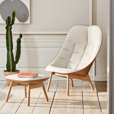 Hay - Uchiwa ottoman - Black Oak / Oak Frame - Various Fabrics