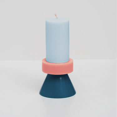 Yod & Co - Stack Candle Tall - Blues / Peach
