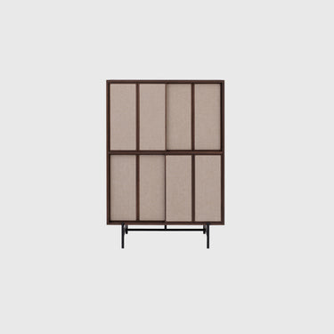 L.Ercolani - Canvas Tall Cabinet - Walnut / Various Fabrics