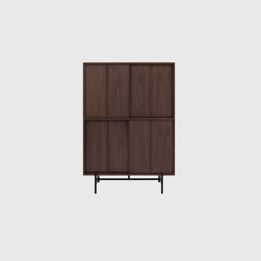 L.Ercolani - Canvas Tall Cabinet - Walnut / Various Fabrics