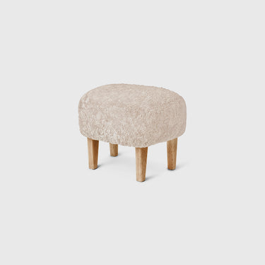 Audo Copenhagen - Ingeborg Ottoman - Oak / Curly Shppeskin