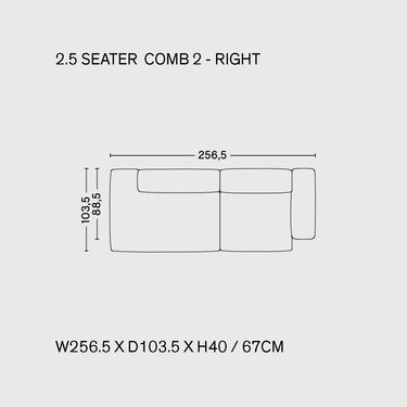 Hay - Mags Soft Sofa Combination 2 - 2.5 Seater - Low Armrest
