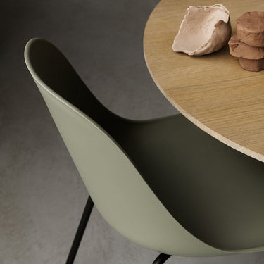 Audo Copenhagen - Harbour Side Dining Chair - Black Steel / Olive - Ex Display