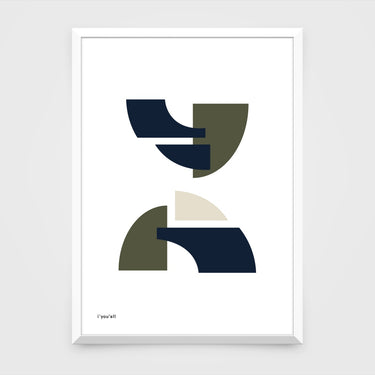 IYOUALL Broken Glyph Form Print - Green - IYOUALL - prints
