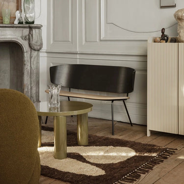 Ferm Living - Abstract Rug Small - Brown & Off White