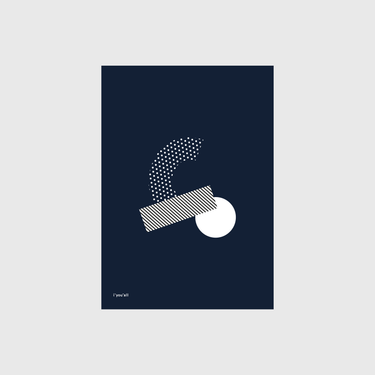 iyouall - OG Dancing Glyph Print - Blue - IYOUALL - Print