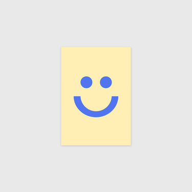Iyouall - Glyph Smiley Greeting Card - Yellow