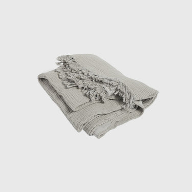 Hay - Crinkle Plaid Throw - Grey - Hay - Homeware