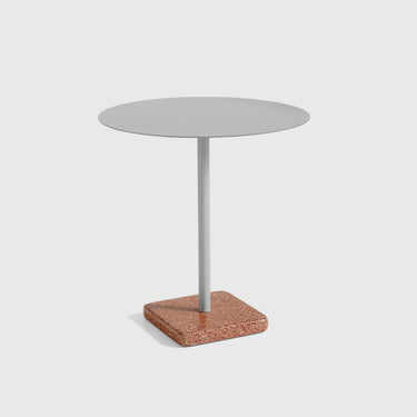 Hay - Terrazzo Table - Low Round - Sky Grey / Anthracite - Hay - Furniture