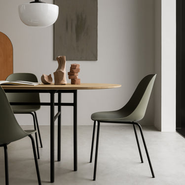 Audo Copenhagen - Harbour Side Dining Chair - Black Steel / Olive - Ex Display