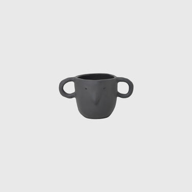 Ferm Living - Mus Ceramic Pot - Small - Dark Grey - Ferm Living - Homeware