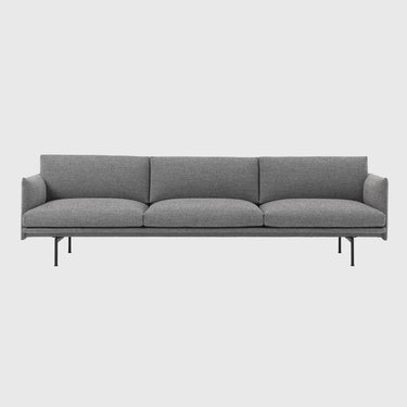 Muuto - Outline Sofa 3.5-Seater - Black Legs - Various Fabrics
