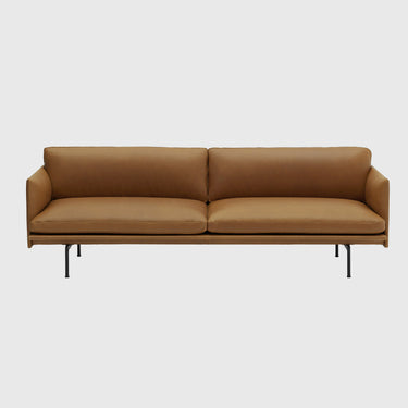 Muuto - Outline Sofa 3-Seater - Black Legs - Various Fabrics
