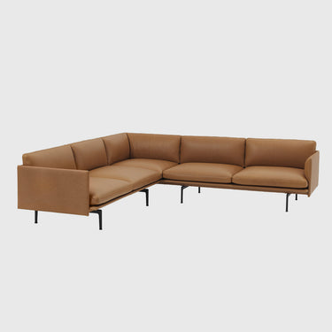 Muuto - Outline Corner Sofa - Black Legs - Various Fabrics