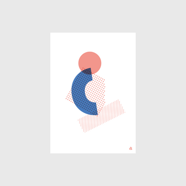 iyouall Dancing Glyph A3 Print - Pink - IYOUALL - prints