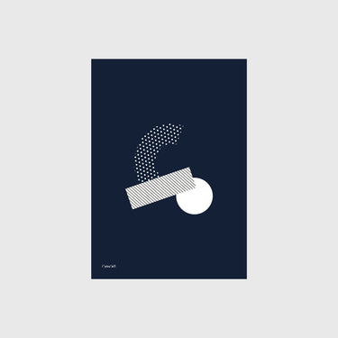 iyouall OG Dancing Glyph Print - Dark Blue - IYOUALL - prints