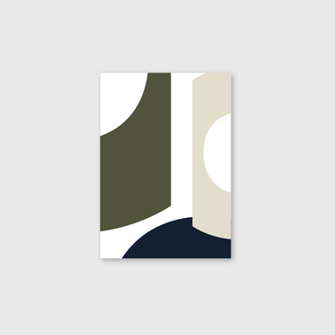 iyouall Broken Glyph Canvas Greeting Card - Green - IYOUALL - Stationery
