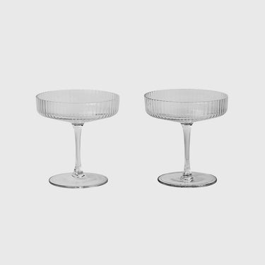 Ferm Living - Ripple Champagne Saucer ( set of 2 ) - Ferm Living - Homeware