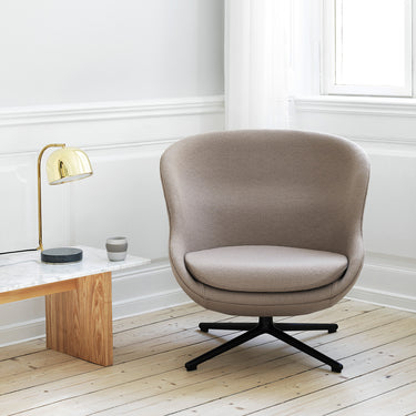 Normann Copenhagen - Hyg Lounge Chair Low Swivel Aluminium - Various Fabrics
